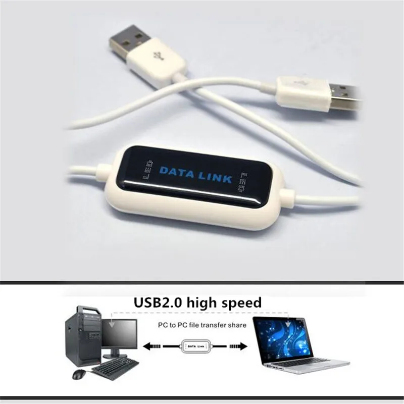 PC to PC Data Share Length : 165cm Durable ZQ House High Speed USB 2.0 Data Link Cable Plug and Play 